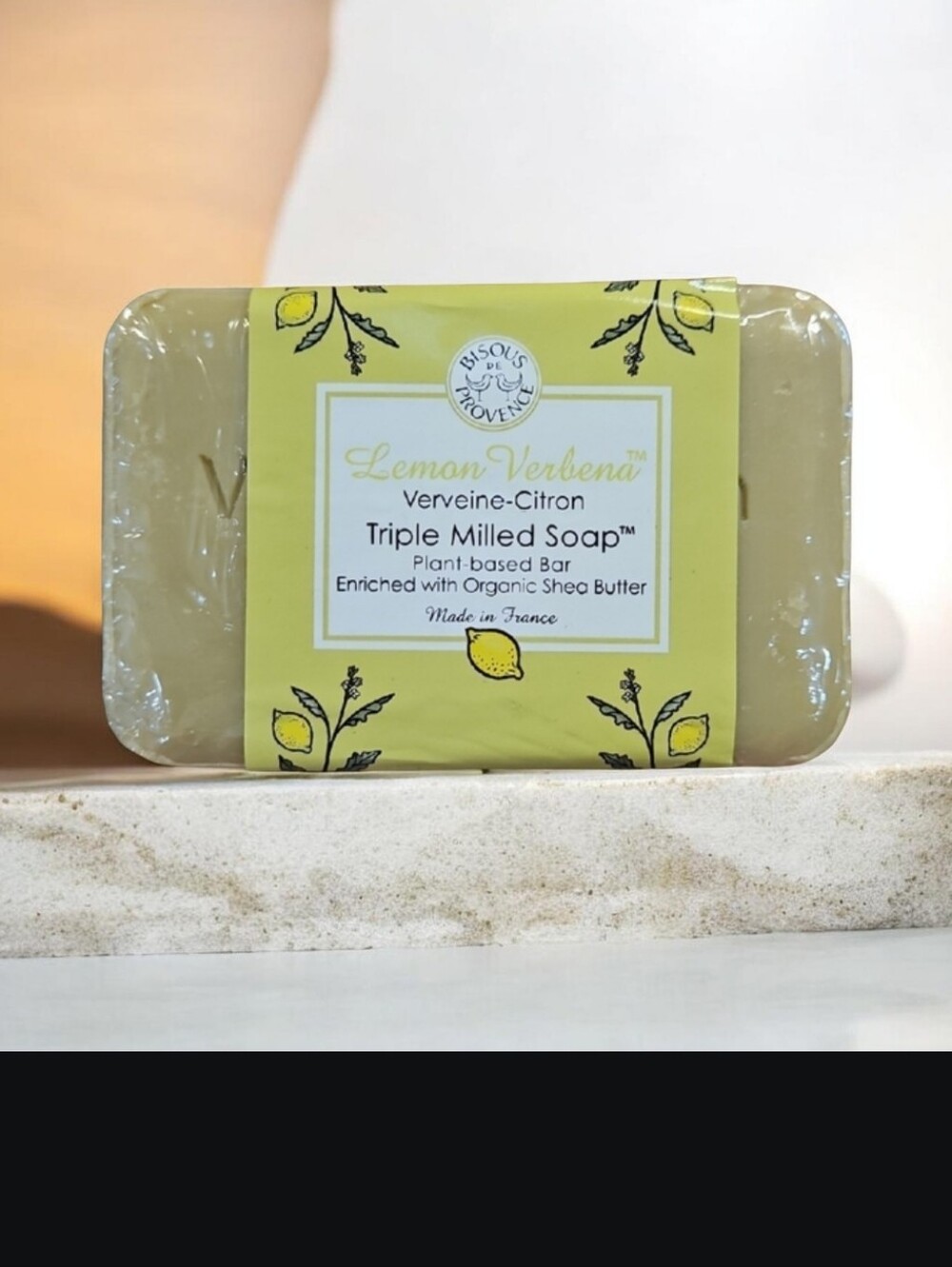 NWT Lemon Verbena Triple Milled Soap Bisous De Provence